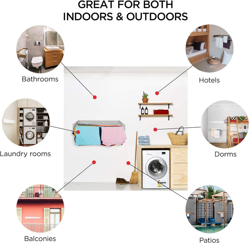 Foldable Wall Clothing Rack 3